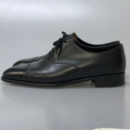 ジョンロブ レザーシューズ フィリップ2 パンチドキャップトゥ 7000ラスト カーフ メンズ サイズUK7E ブラック JOHN LOBB ビジネスシューズ 約25.5cm【LA】【中古】