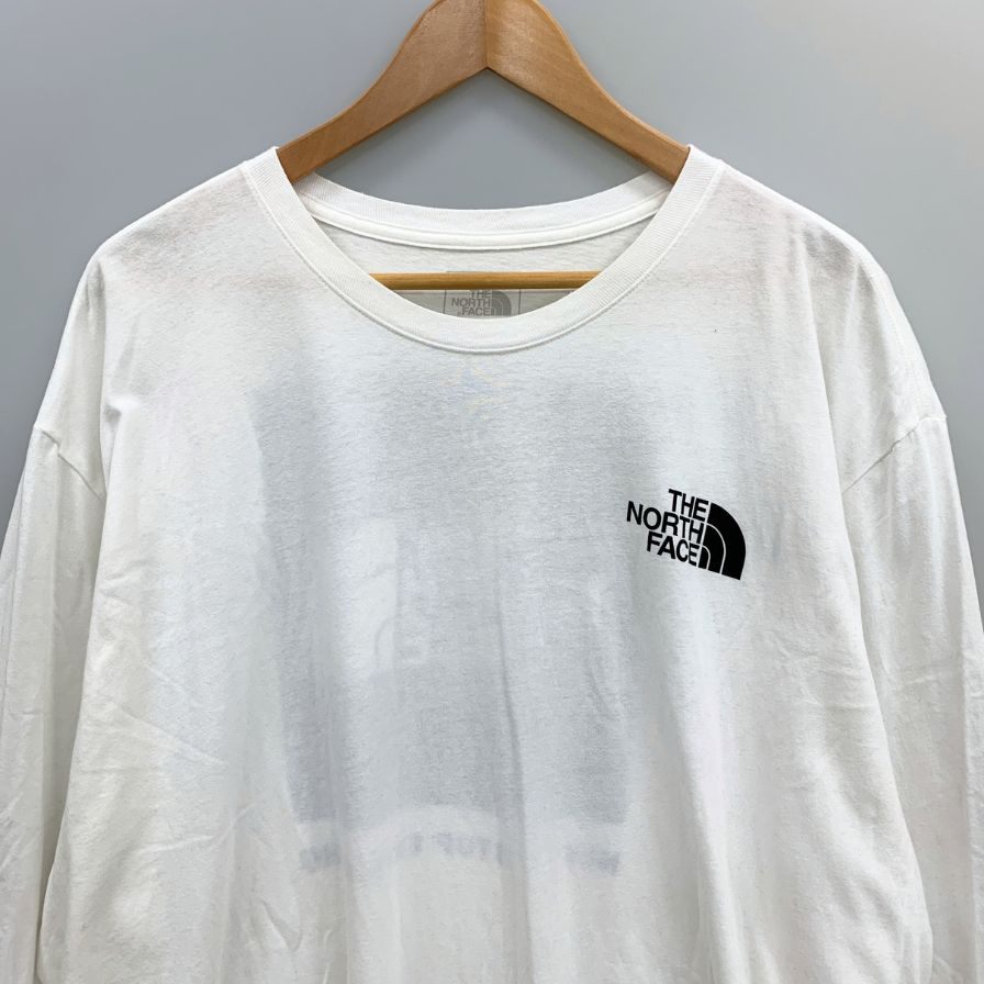 美品◆ノースフェイス スクエアロゴ バックプリント ロングスリーブ Tシャツ  NF0A811N THE NORTH FACE 【AFB14】