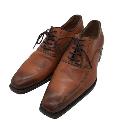 カルツォレリアトスカーナ レザーシューズ カーフレザー 3668 ブラウン サイズ40 Calzoleria Toscana 約25.0cm【PTM3】