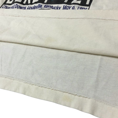 中古◆フルーツオブザルーム Tシャツ 90年S ケンタッキーダービー 1995 USA製 ホワイト メンズ サイズ XL  FRUIT OF THE LOOM 【AFB8】