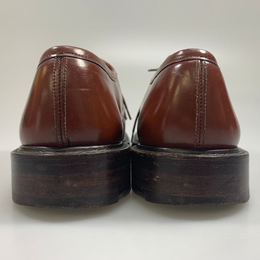 グレンソン プレーントゥ ポリッシュレザー 6229 ブラウン サイズUK5.5E GRENSON ビジネスシューズ 約24.0cm【LA】【中古】