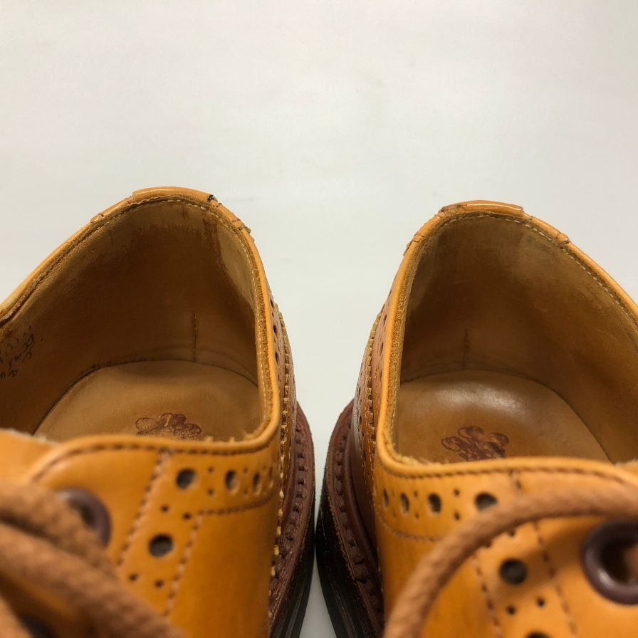 トリッカーズ レザーシューズ ウイングチップ M5633 ライトブラウン メンズ サイズ8 Trickers 約26.5cm【AFD6】