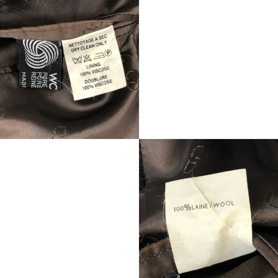 中古◆クリスチャンディオール ムッシュ テーラードジャケット チェック フランス製 メンズ サイズ48 Christian Dior MONSIEUR 【AFF22】