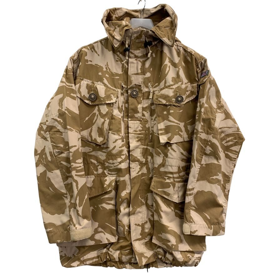 美品◆イギリス軍 コンバットスモックジャケット カモフラ柄 メンズ サイズ170/104 ベージュ系 【AFB34】