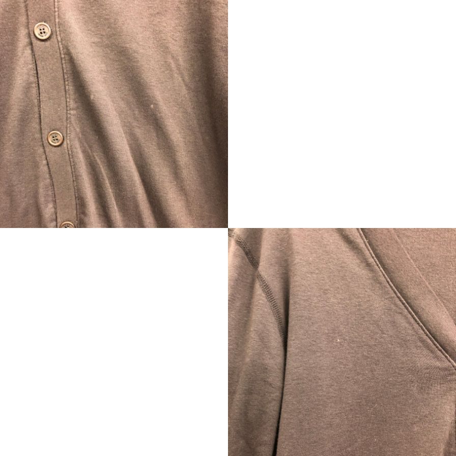 美品◆スリードッツ コットン カーディガン USA製 ブラウン メンズ サイズT1 THREE DOTS 【AFB43】