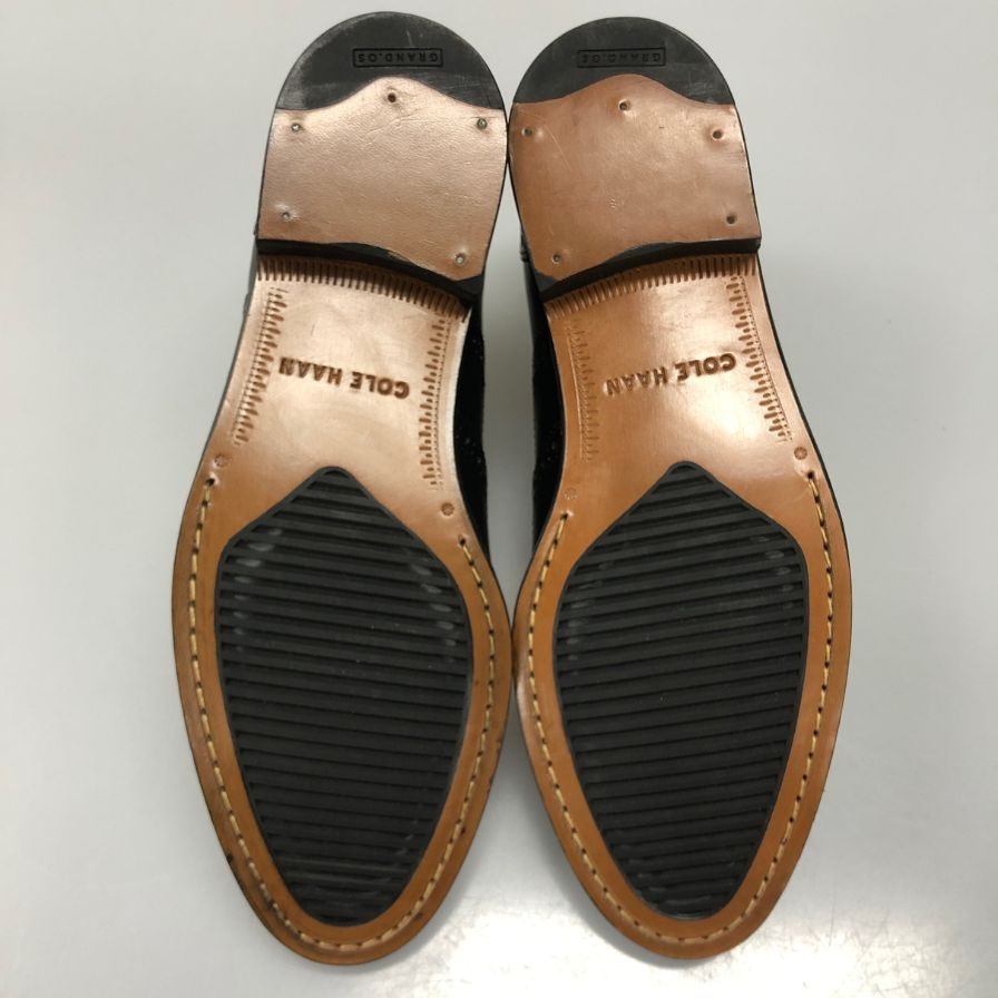 コールハーン レザーシューズ ウィングチップ 本革 ブラック メンズ サイズ7 COLE HAAN 約25.5cm【AFD13】