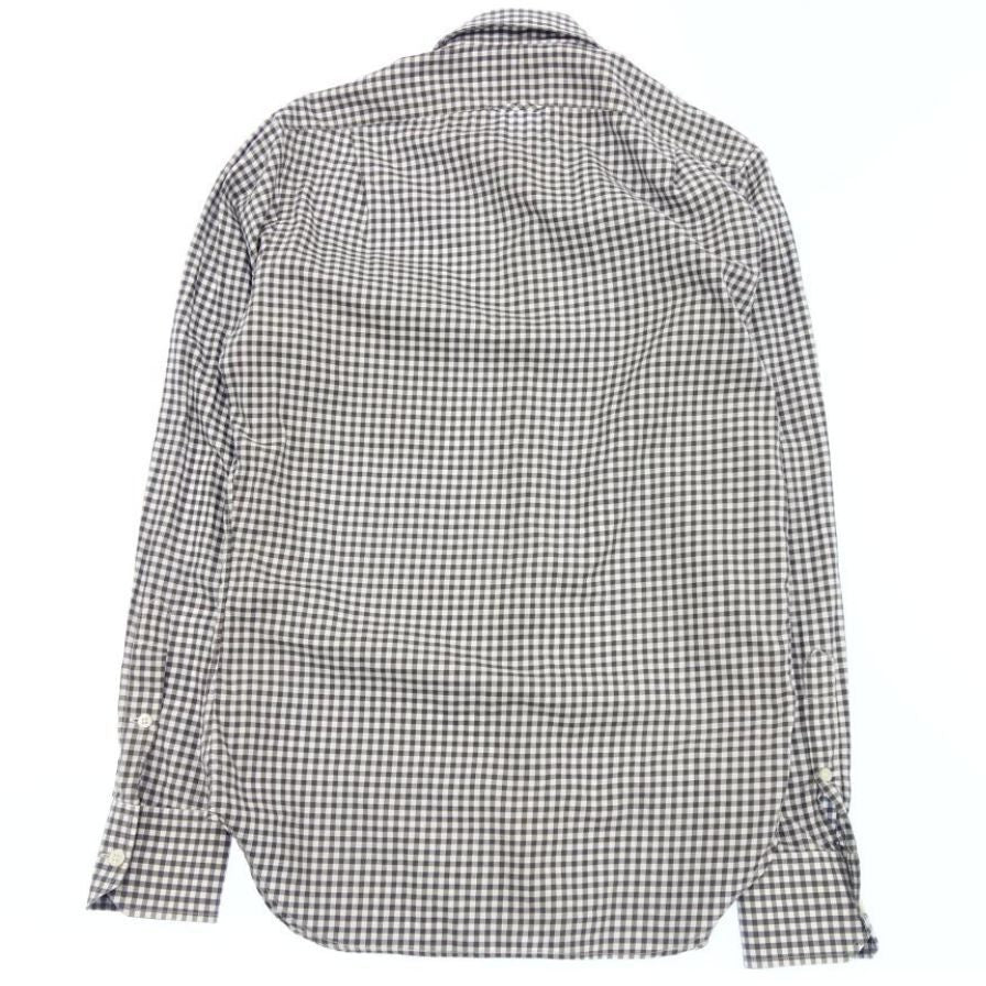 中古◆ギャンバート カスタム シャツ 長袖シャツ ギンガムチェック ボタンダウン メンズ S 茶系 GAMBERT CUSTOM SHIRT 【AFB45】