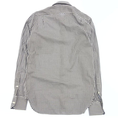 中古◆ギャンバート カスタム シャツ 長袖シャツ ギンガムチェック ボタンダウン メンズ S 茶系 GAMBERT CUSTOM SHIRT 【AFB45】