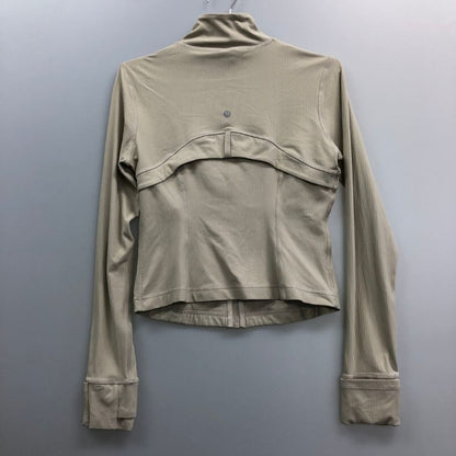 美品◆ルルレモン 長袖トップス ジップアップ ベージュ レディース lululemon 【AFB16】