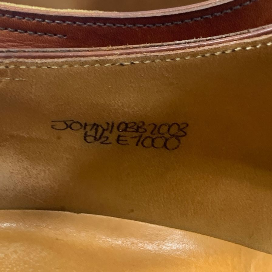 ジョンロブ レザーシューズ プレーントゥ イヤーモデル 2003 サイズUK6.5E ブラウン JOHN LOBB ビジネスシューズ 約24.5cm【LA】【中古】