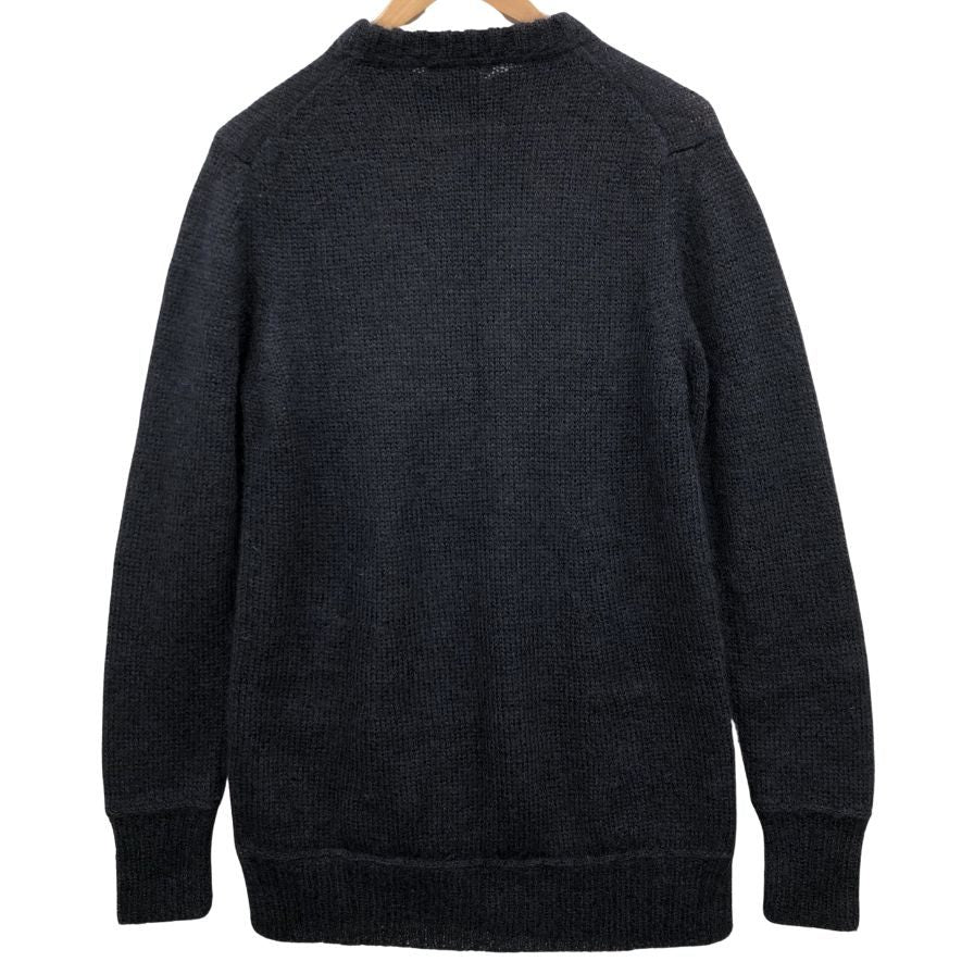 極美品◆フェンディ ニットセーター モヘヤ シルク混 メンズ サイズ42 ブラック FZZ546 Z4D FENDI 【AFB29】