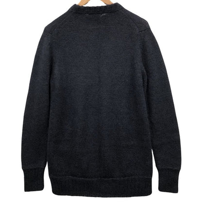 極美品◆フェンディ ニットセーター モヘヤ シルク混 メンズ サイズ42 ブラック FZZ546 Z4D FENDI 【AFB29】