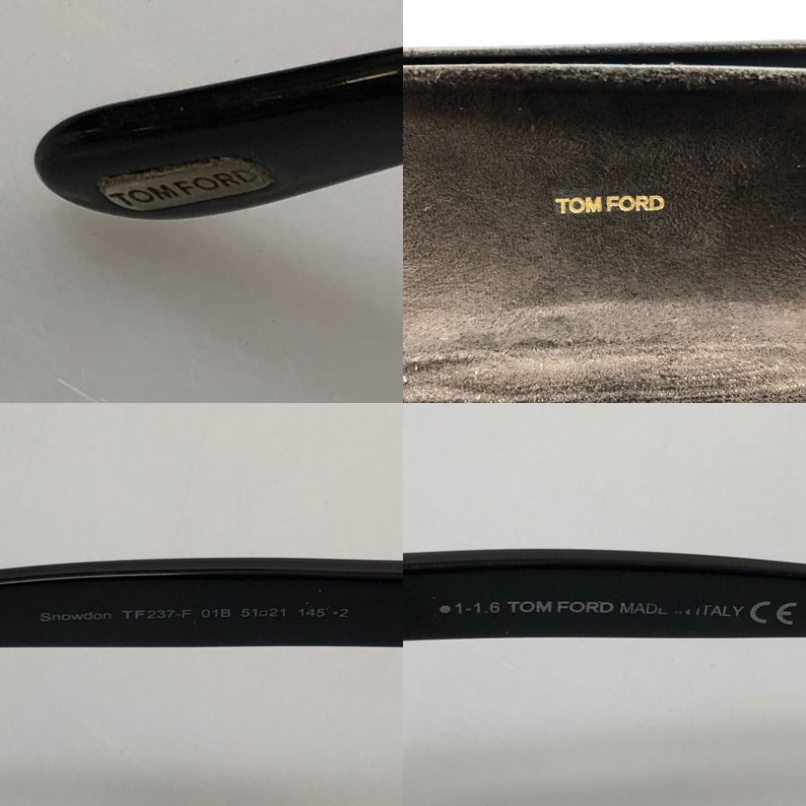 トムフォード サングラス TF237-F Snowdon 01B 51□21 メンズ ブラック TOMFORD【AFI13】