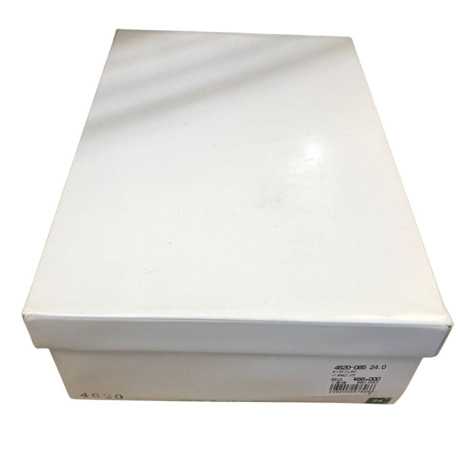 新宿屋 レザーパンプス オーストリッチ 4620-085 ピンク×ベージュ 24cm レディース shinjukuya 約24.0cm【7F1】