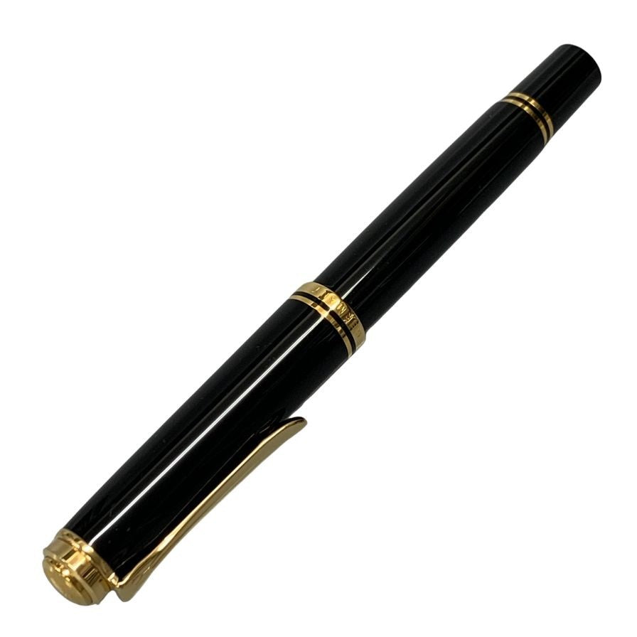 ◇ペリカン◇レジン/18C-750/F/スーベレーン/万年筆/ブランド ペリカン スーベレーン 万年筆 GP×レジン ブラック×グリーン