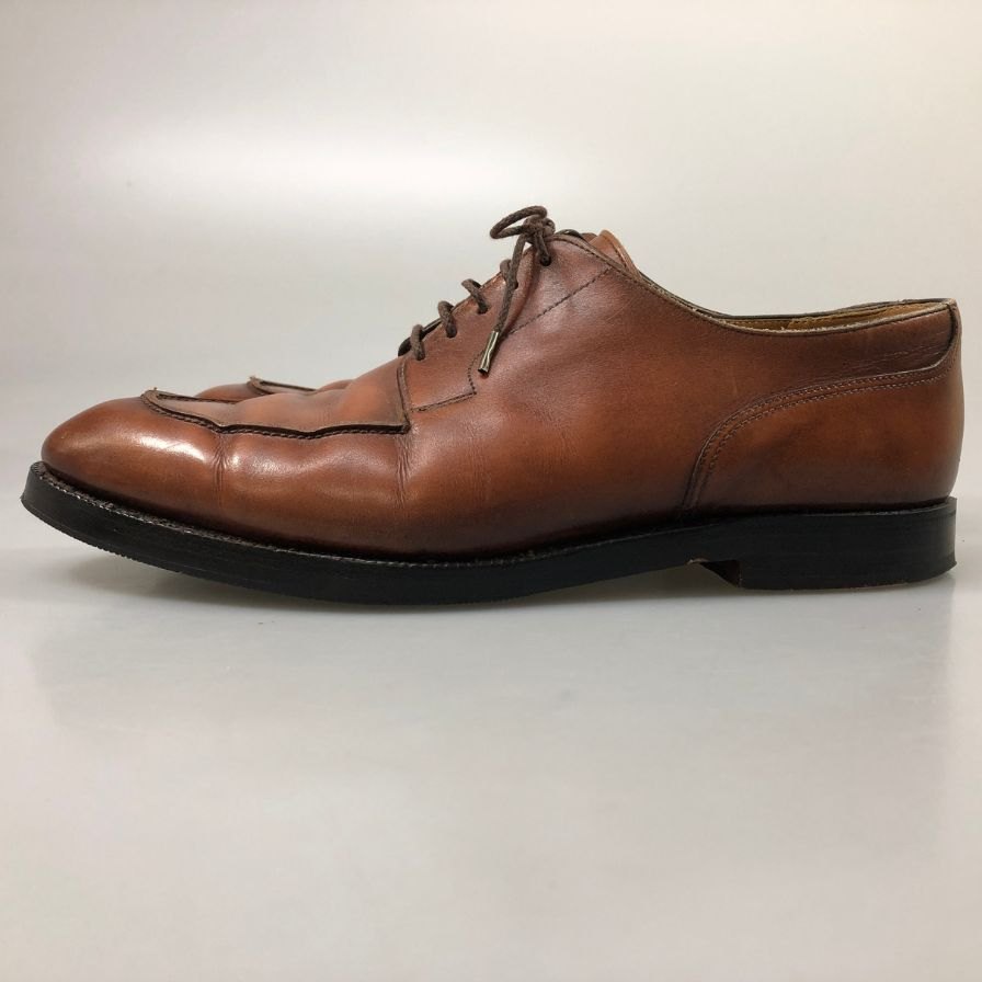 クロケット＆ジョーンズ レースアップシューズ スプリットトゥ  Uチップ ブラウン サイズ8.5E CROCKETT&JONES ビジネスシューズ 約28.0cm【LA】【中古】