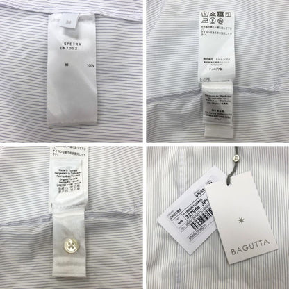 新品同様◆バグッタ 半袖シャツ ストライプ ホワイト系 レディース サイズ38 BAGUTTA 【AFB3】