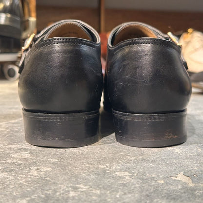 ジョンロブ レザーシューズ ダブルモンク フィリップ2 ダブルバックル ブラック メンズ サイズUK7.5E JOHN LOBB ビジネスシューズ 約26.0cm【LA】【中古】