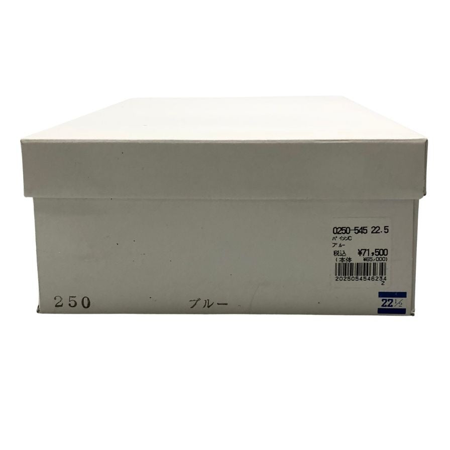 新宿屋 レザースニーカー レザー×パイソン 0250-545 ブルー 22.5cm レディース shinjukuya 約22.5cm【7-5】