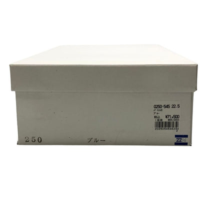 新宿屋 レザースニーカー レザー×パイソン 0250-545 ブルー 22.5cm レディース shinjukuya 約22.5cm【7-5】