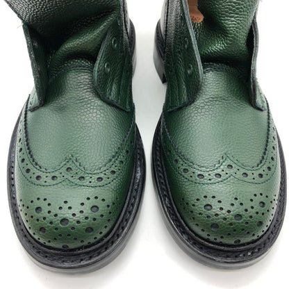 トリッカーズ カントリーブーツ ストウ ウイングチップ 5634 メンズ グリーン サイズ 7ハーフ Tricker’ｓ ブーツ 約26.0cm【LA】【中古】
