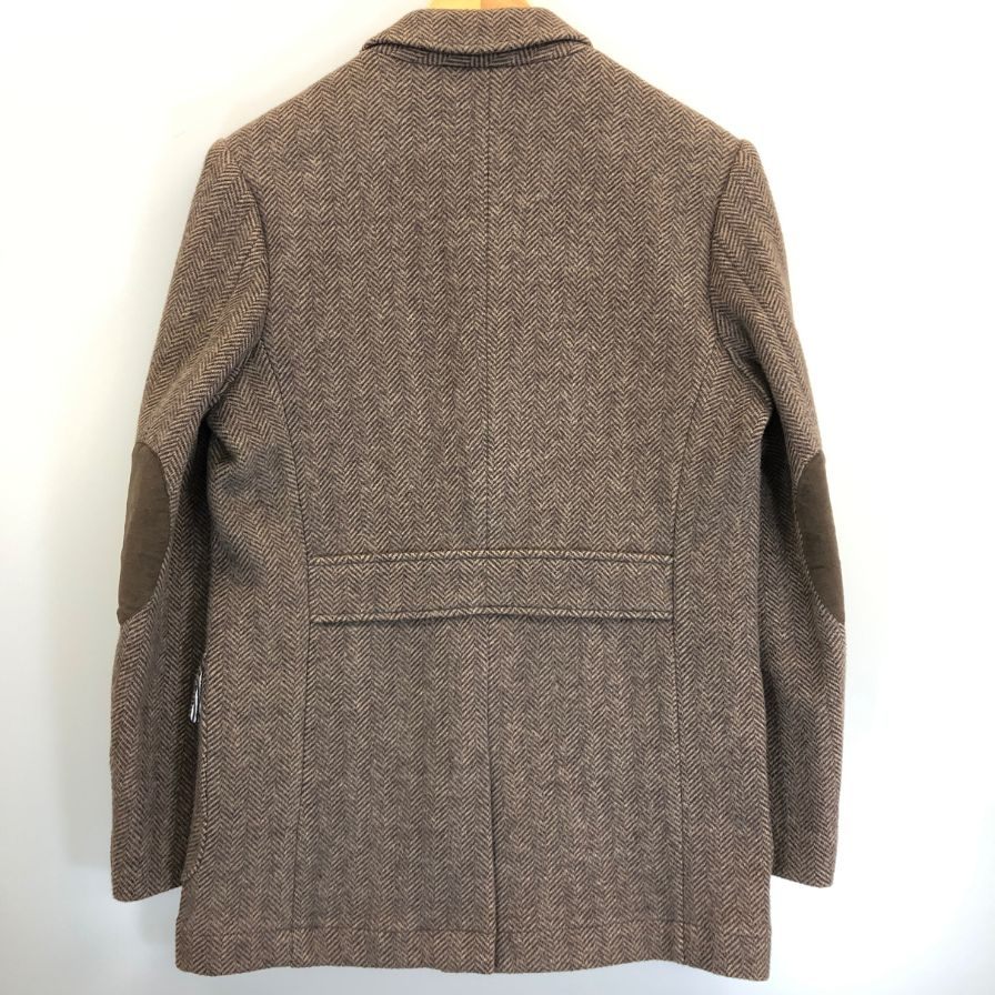 新品同様◆ブルックスブラザース 1818  2Bテーラードジャケット エルボーパッチ コットン メンズXS ブラウン BROOKS BROTHERS 【AFA7】