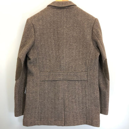 新品同様◆ブルックスブラザース 1818  2Bテーラードジャケット エルボーパッチ コットン メンズXS ブラウン BROOKS BROTHERS 【AFA7】