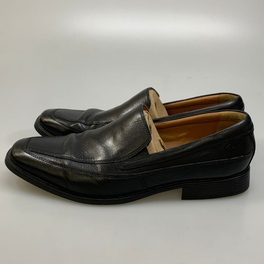 クラークス Uチップ スリッポン メンズ サイズ 28.5cm ブラック Clarks 約28.5cm【AFC1】