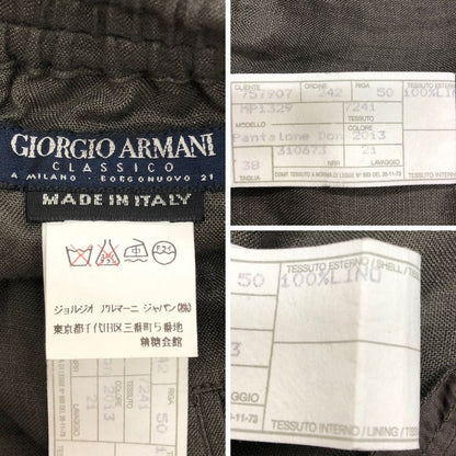 ジョルジオアルマーニ イージーパンツ ブラウン レディース サイズ38 GIORGIO ARMANI 【AFB12】