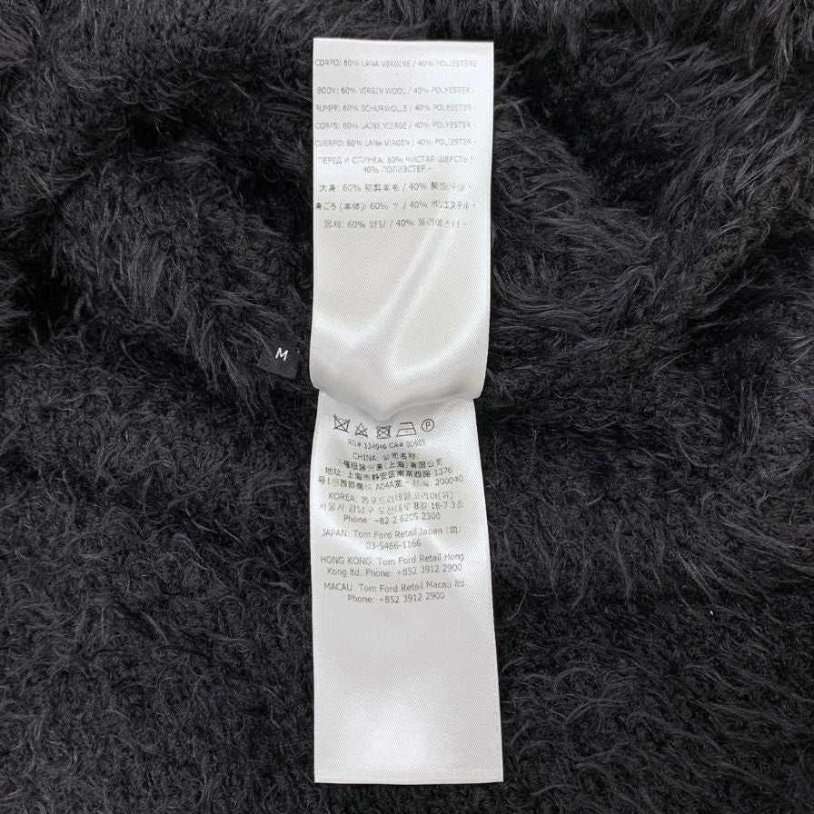 極美品◆トムフォード トップス セーター フロント紐 ウール艮 イタリア製 レディース サイズＭ ブラック TOMFORD 【AFB6】