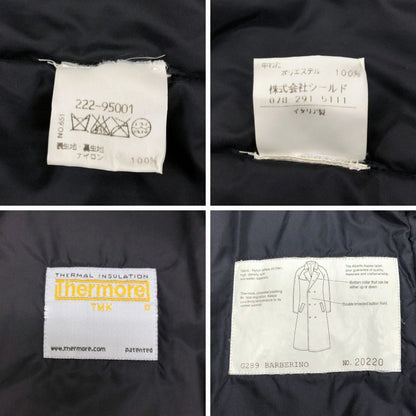 極美品◆アルベルト アスペジ キルティングコート 中綿 ナイロン トレンチ ロング ブラック メンズ サイズM ALBERTO ASPESI 【AFB32】