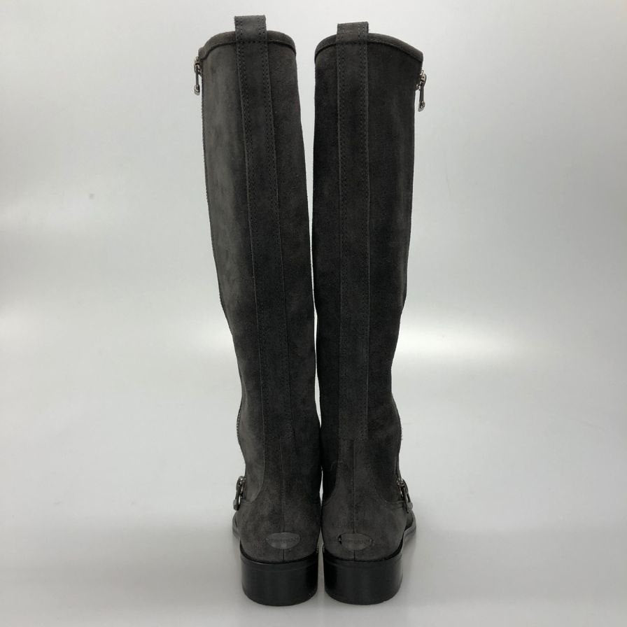 ジミーチュウ ロングブーツ ヌバックレザー サイズ36 レディース グレー系 JIMMY CHOO 約23.0cm【AFD1】
