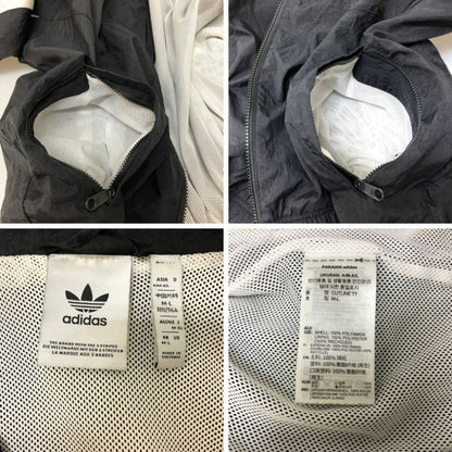 極美品◆アディダスオリジナルス ウーブン トラックジャケット ブラック×ホワイト サイズM-L adidas Originals Rekive 【AFB21】