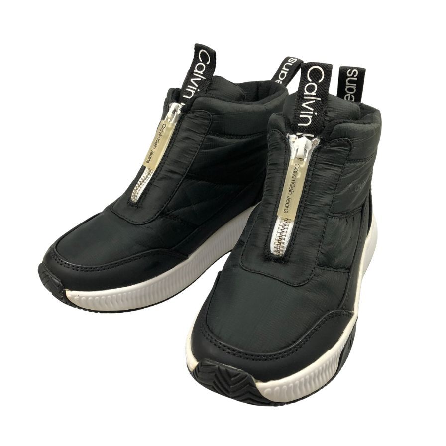 カルバンクライン ジーンズ ハイカットスニーカー ジップ メリーナ ブラック レディース サイズ5.5M Calvin Klein Jeans 約22.5cm【AFC43】