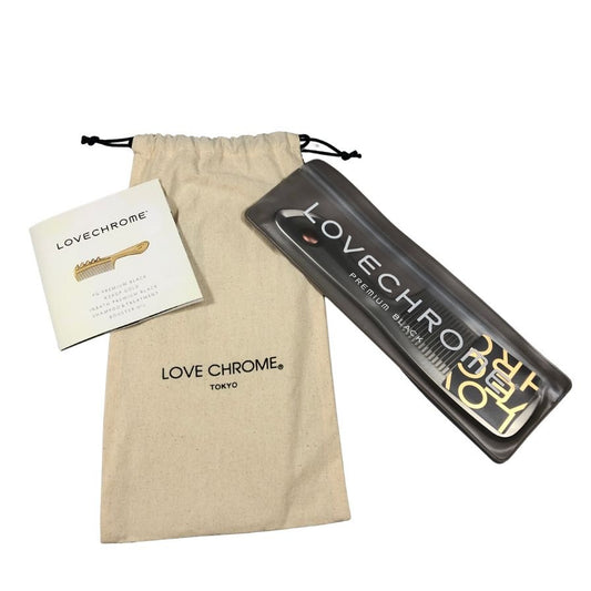 ラブクロム ヘアコーム クシ PG ツキ プレミアム ブラック LOVE CHROME TSUKI【AFI16】【中古】