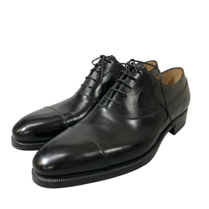 エンツォ ボナフェ マニフィカ ISETAN MEN'S 最高級ライン レザーシューズ ストレートチップ メンズ サイズUK7 ブラック Enzo Bonafe MAGNIFICA 約26.0cm【AFC48】
