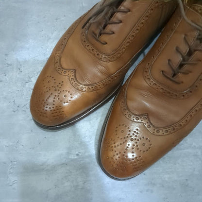 サンクリスピン レザーシューズ ウイングチップ 2324 カーフ ブラウン メンズ サイズUK7.5 SAINT CRISPIN'S ビジネスシューズ 約26.0cm【LA】【中古】