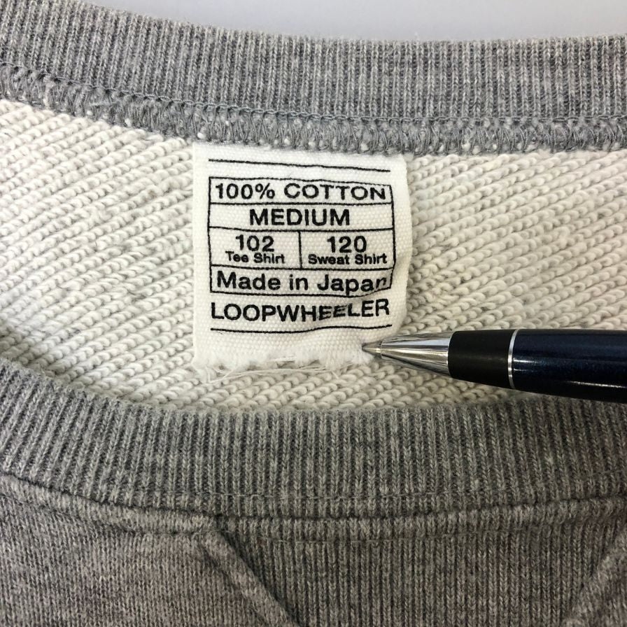 中古◆ループウィラー スウェット グレー メンズ サイズM LOOPWHEELER 【AFB37】