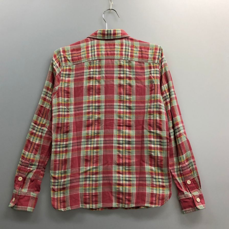 美品◆ポロ ラルフローレン 長袖シャツ チェック ピンク メンズ サイズM POLO RALPH LAUREN 【AFB6】