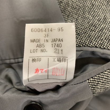 美品◆アクアスキュータム 96AB5 テーラードジャケット カシミヤ グレー メンズ サイズ3F Aquascutum 【AFA6】