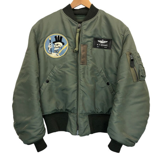 極美品◆バズリクソンズ MA-1 フライトジャケット LION UNIFORM INC. 95th Fighter Interceptor Squadron グリーン メンズ サイズM BR14192Buzz Rickson’s 【AFA13】