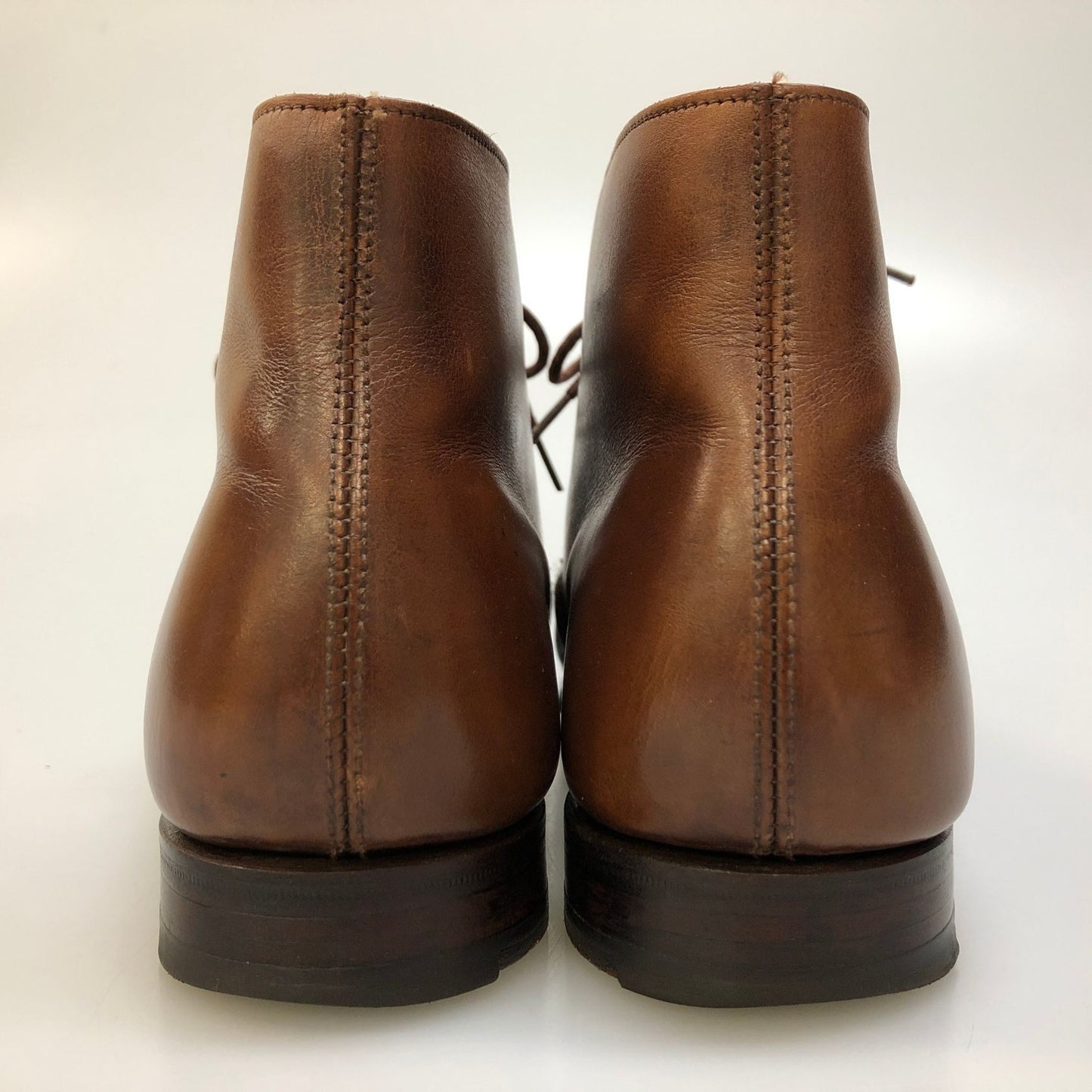 クロケット&ジョーンズ チャッカブーツ チャートシー スエード ライトブラウン メンズ サイズUK7E CROCKETT&JONES CHERTSEY ブーツ 約25.5cm【LA】【中古】