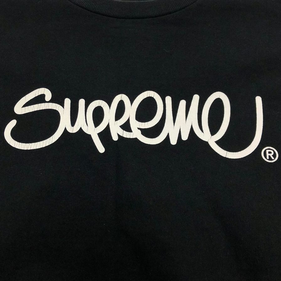 中古◆シュプリーム Tシャツ 22SS ハンドスタイル USA製 コットン メンズ サイズXL ブラック Supreme 【AFB39】