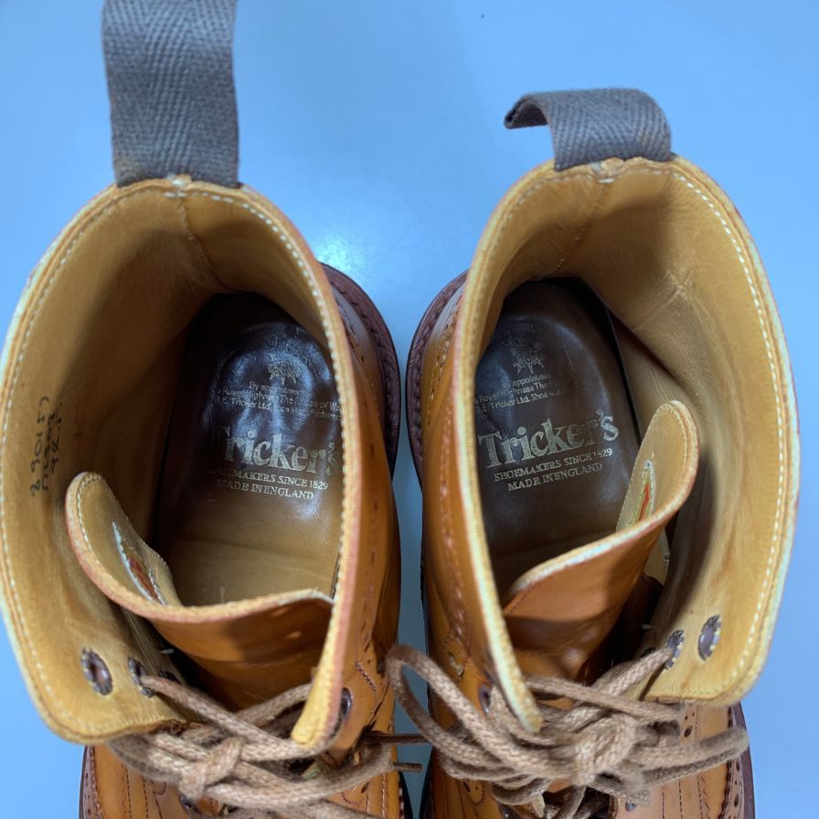 トリッカーズ M2508 カントリーブーツ カーフ メンズ エイコンアンティーク サイズUK9.5 Tricker's 約28.0cm【AFC31】
