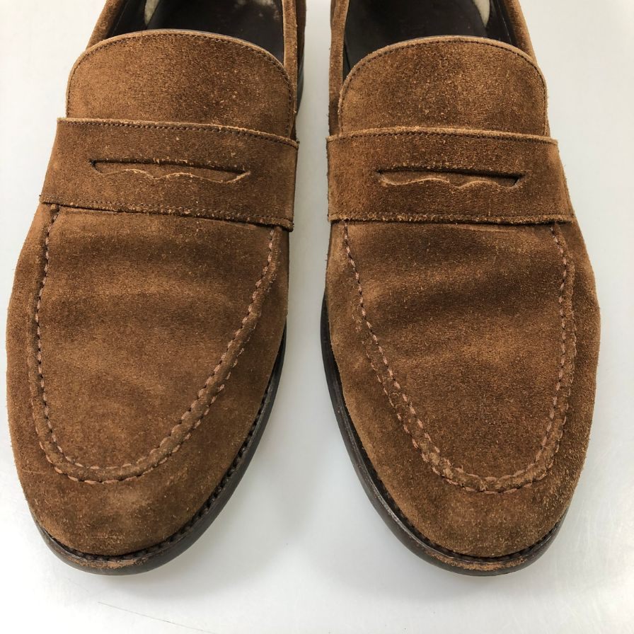 バーカー ローファー 4314FW12 スエード ブラウン サイズUK7F Barker 約26.0cm【AFC51】