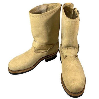 レッドウィング エンジニアブーツ スエード 8268 メンズ US7D ベージュ REDWING 約25.0cm【AFI30】