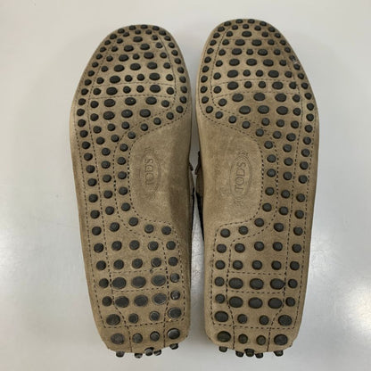 トッズ ドライビングシューズ タッセル スエード メンズ グレー サイズ6.5 TOD‘S 約25.5cm【AFD7】