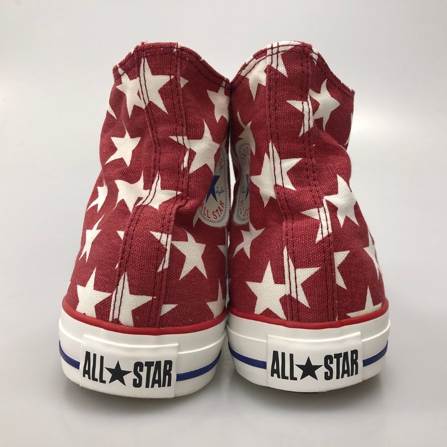 コンバース スニーカー オールスター ハイカット レッド系 星柄 メンズ サイズ28.5cm CONVERSE 約28.5cm【AFC7】