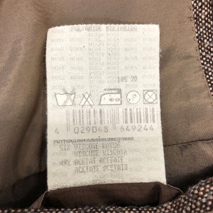 中古◆ヒューゴボス ツイードジャケット メンズ ブラウン系 サイズ48 HUGO BOSS 【AFA15】