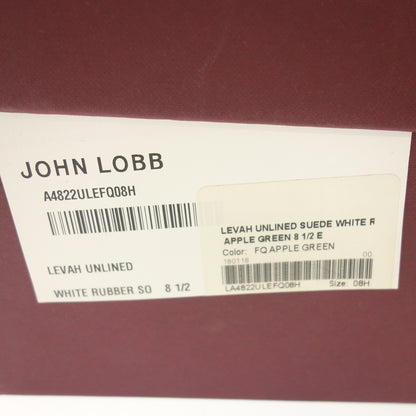 状况非常好 ◆ John Lobb 皮革运动鞋绒面革 LEVAH 男式 8.5 绿色 JOHN LOBB [AFD6] 